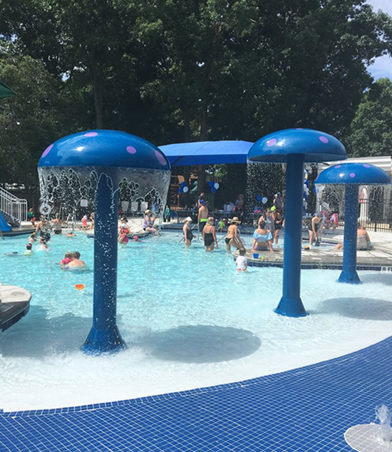 Safety For Summer Fun Mushroom Spray Fountain M&W Fiberglass Water Parks and Amusement Them Parks