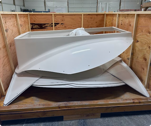 M&W Fiberglass Nation-Wide Shipping Custom-Built Wooden Crates for Shipping M&W Fiberglass